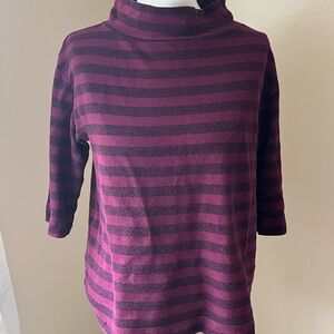 t.la XS Mock Neck Striped Knit Top, GUC